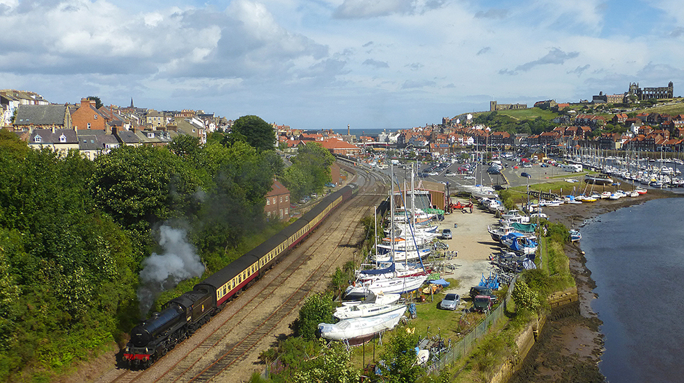 Steam train family day out North Yorkshire Moors Railway Whitby
